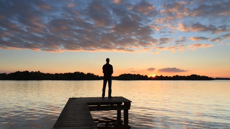 Atarceder, hombre, lago, Flores de Bach